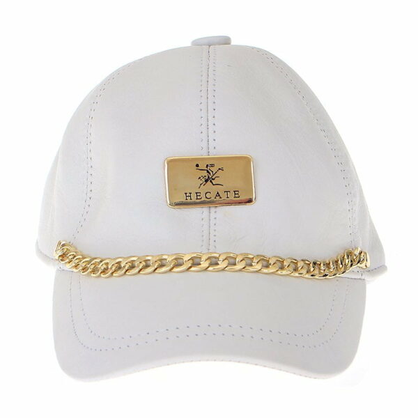 Hecate leather jockey hat -003